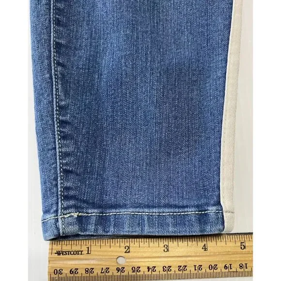 Torrid First Fit Jegging Jeans Women's Size 14S (33x25) Short Mid Rise Striped - Picture 10 of 11